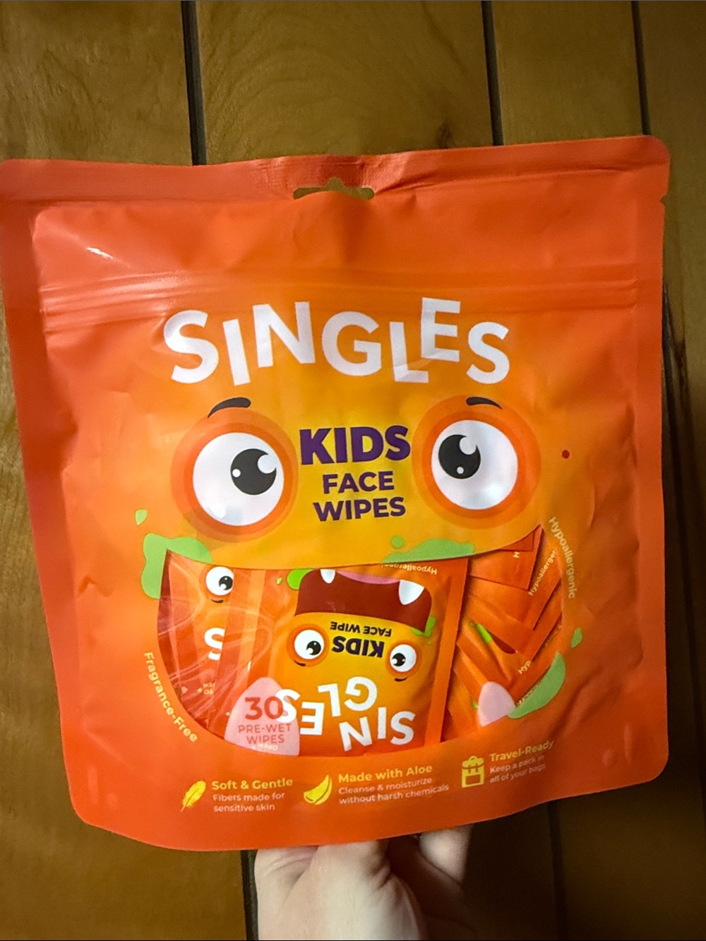 Swype wipes Single Kids Face Wipes - Orange | Gentle Pre-Wet Wipes